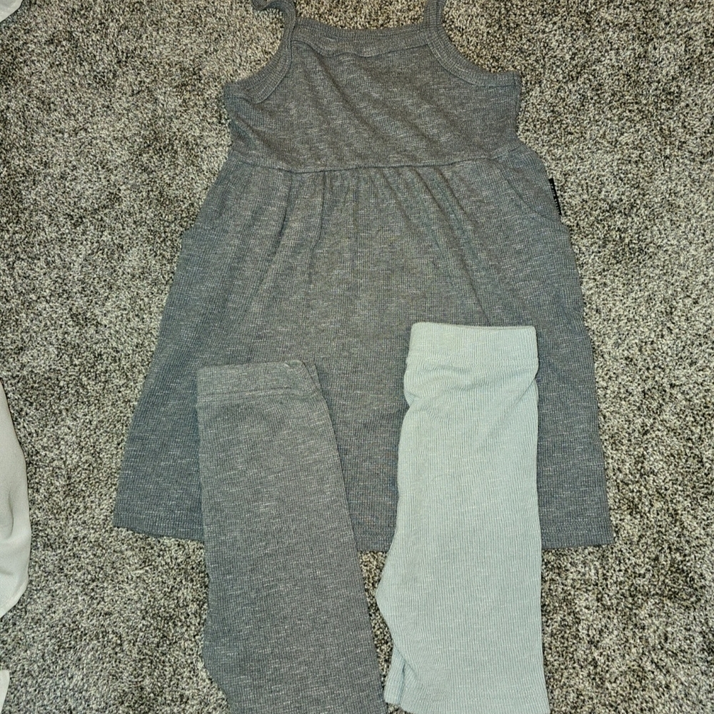 Little Bipsy Gray and Light Gray Kids Dress Set